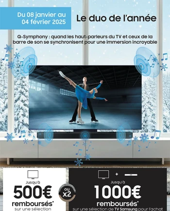 Offre de remboursement Samsung TV&nbsp;Oled et Neo&nbsp;QLED 2024, jusqu&#039;à&nbsp;1&nbsp;000&nbsp;€