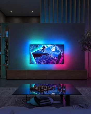 TV Philips OLED950&nbsp;: Meta&nbsp;3.0 (Oled Primary RGB Tandem), P5&nbsp;Gen9 Dual Engine, 3&nbsp;700&nbsp;nits et&nbsp;4&nbsp;HDMI&nbsp;2.1