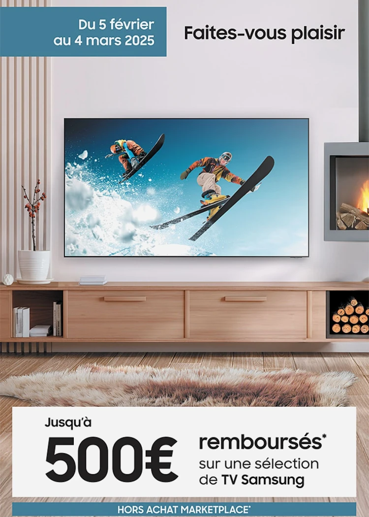 Offre de remboursement Samsung TV&nbsp;Oled et Neo&nbsp;QLED 2024, jusqu'à&nbsp;500&nbsp;€