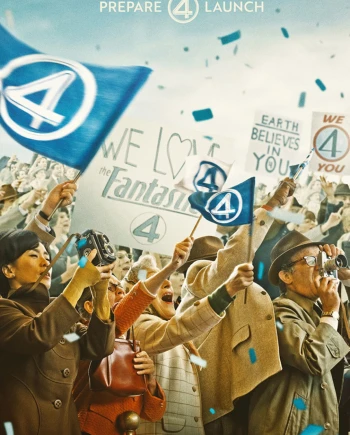 Affiche Les 4&nbsp;Fantastiques chahutée, les doigts&nbsp;dans&nbsp;l'œil
