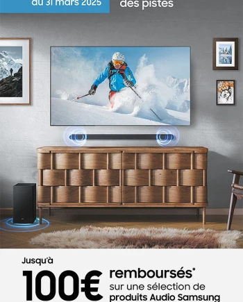 Offre de remboursement Samsung barre sonore ou enceinte, jusqu&#039;à 100&nbsp;€