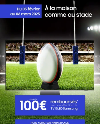 Offre de remboursement TV&nbsp;Samsung QLED, jusqu&#039;à 100&nbsp;€ remboursés