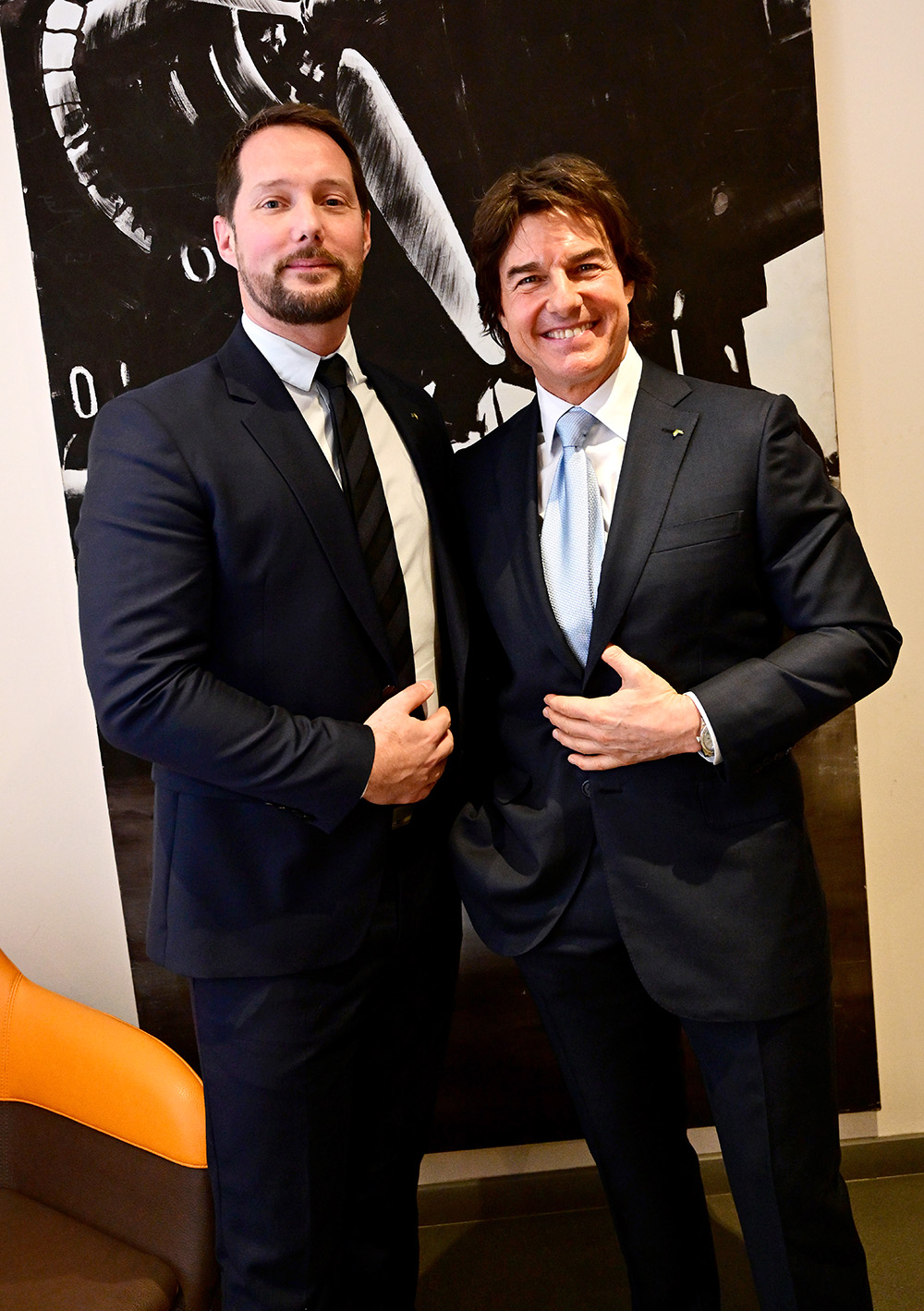 Thomas Pesquet et Tom Cruise, lors de la remise de la Grande Médaille de l'Aéro-Club de France