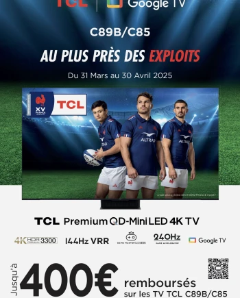 TV Mini LED 4K TCL&nbsp;C89B/C85, jusqu&#039;à 400&nbsp;€&nbsp;remboursés