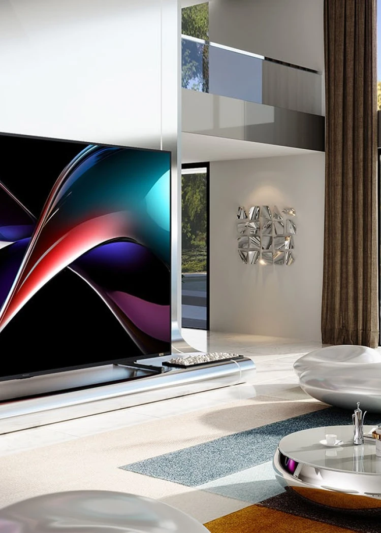 TV Hisense UX&nbsp;: 100" et&nbsp;116" Mini LED&nbsp;RVB +&nbsp;110"&nbsp;Mini&nbsp;LED
