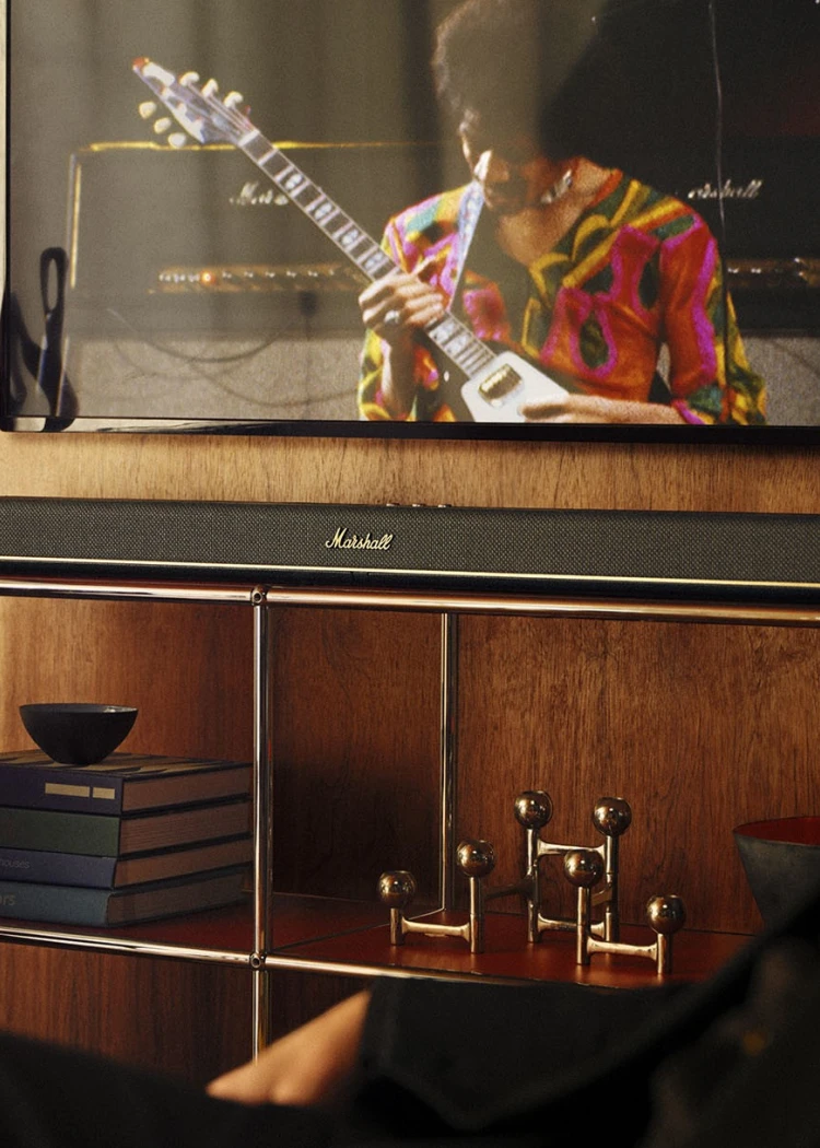 Marshall Heston 120, barre de son 5.1.2 Dolby Atmos/DTS:X et Bluetooth&nbsp;Auracast