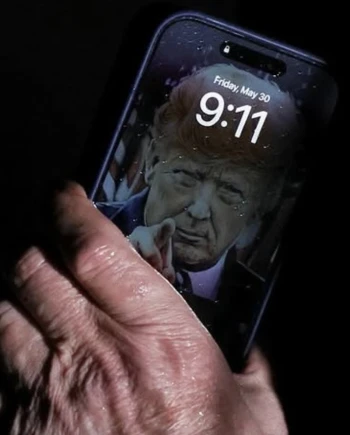 Fond d’écran très Trump sur l’iPhone de Donald&nbsp;Trump