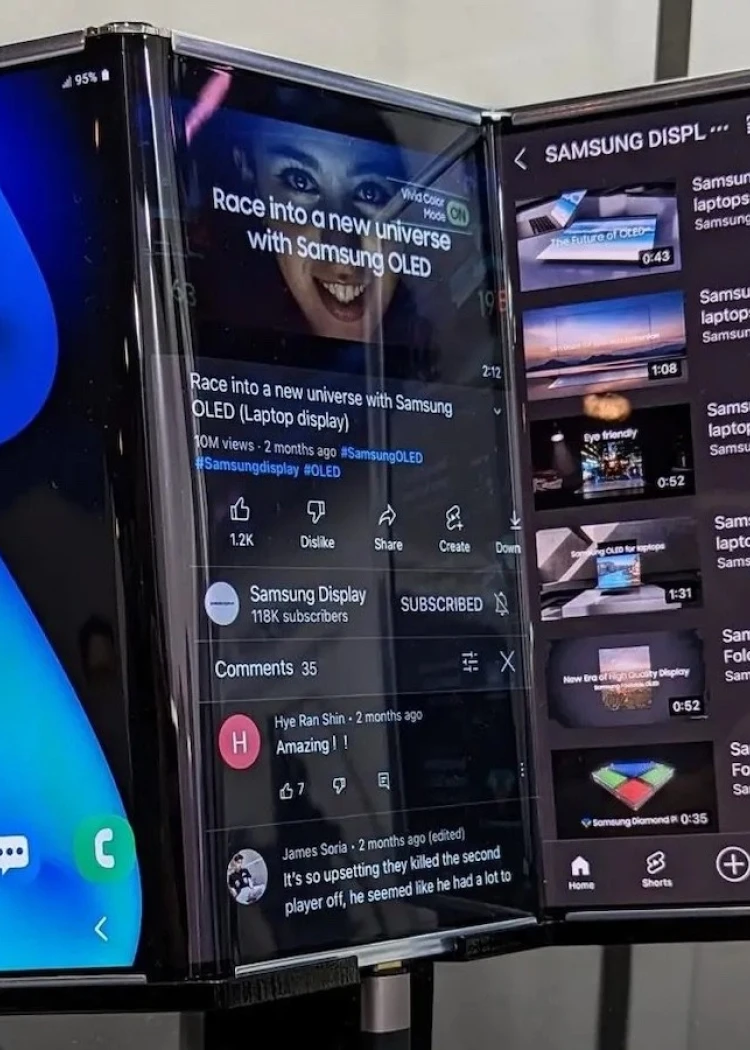Smartphone Samsung pliable à 3&nbsp;vantaux, du&nbsp;nouveau