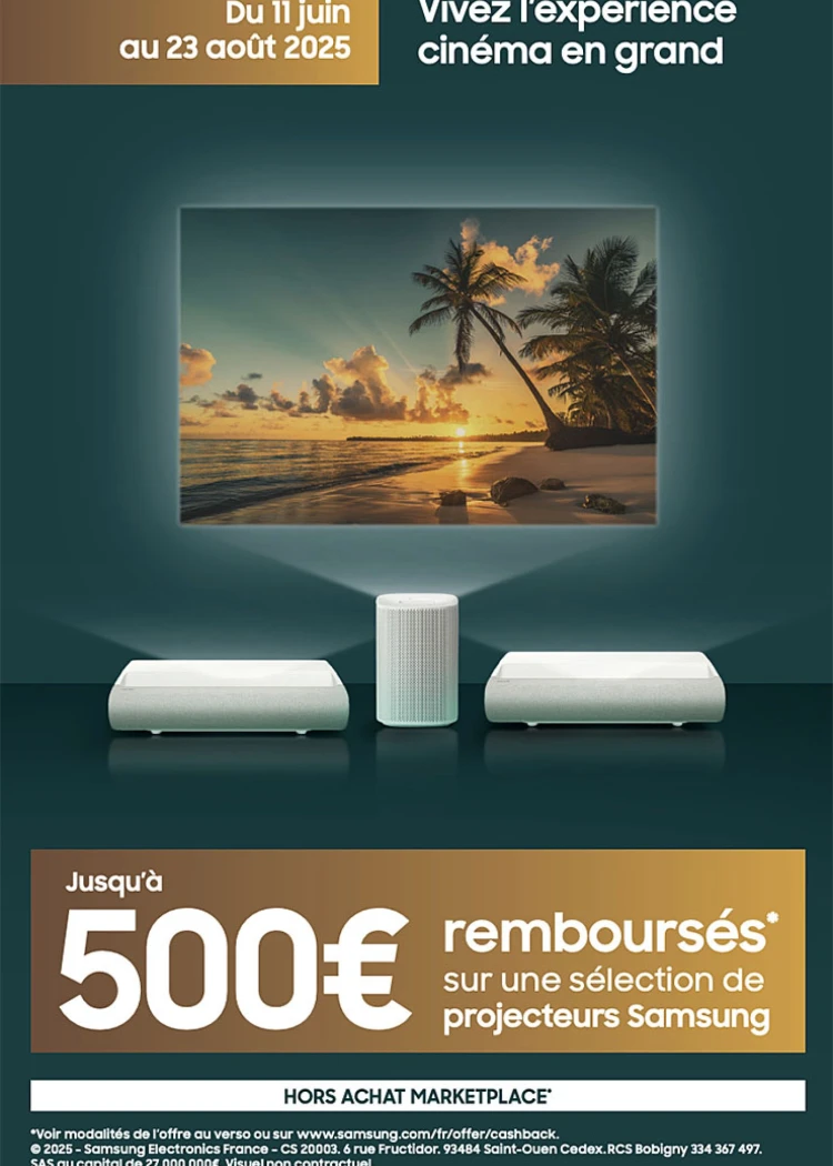 Offre Samsung The Premiere vidéprojecteur, jusqu'à 500&nbsp;€&nbsp;remboursés