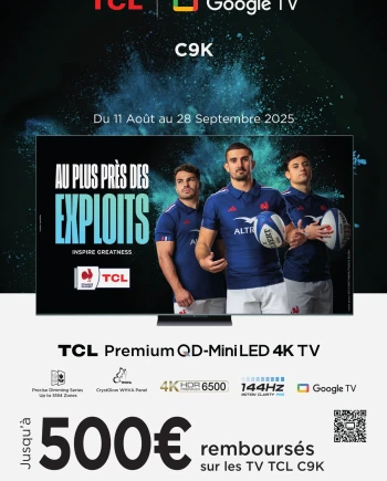 TV Mini LED 4K TCL C9K, jusqu&#039;à 500&nbsp;€ remboursés