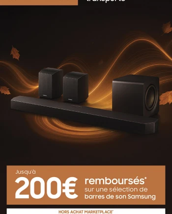 Offre Samsung barres sonore, jusqu&#039;à 200&nbsp;€&nbsp;remboursés