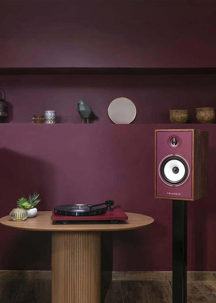 Enceintes actives connectées Triangle Borea Connect BR02/BT03, nouveau coloris&nbsp;bordeaux