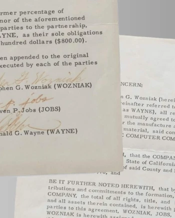 4 millions de dollars pour le document fondateur d&#039;Apple&nbsp;?