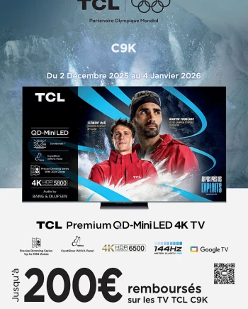 TV Mini LED 4K TCL C9K, jusqu&#039;à 200&nbsp;€ remboursés