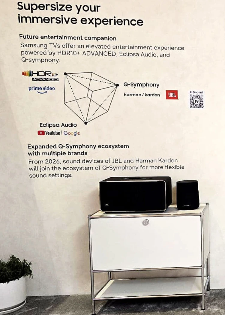 CES 26 > Samsung Q‑Symphony&nbsp;: compatibilité Harman Kardon et JBL&nbsp;au&nbsp;programme