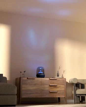 Harman Kardon Aura Studio&nbsp;5 Wi‑Fi&nbsp;: design et&nbsp;Hi‑Res&nbsp;Audio