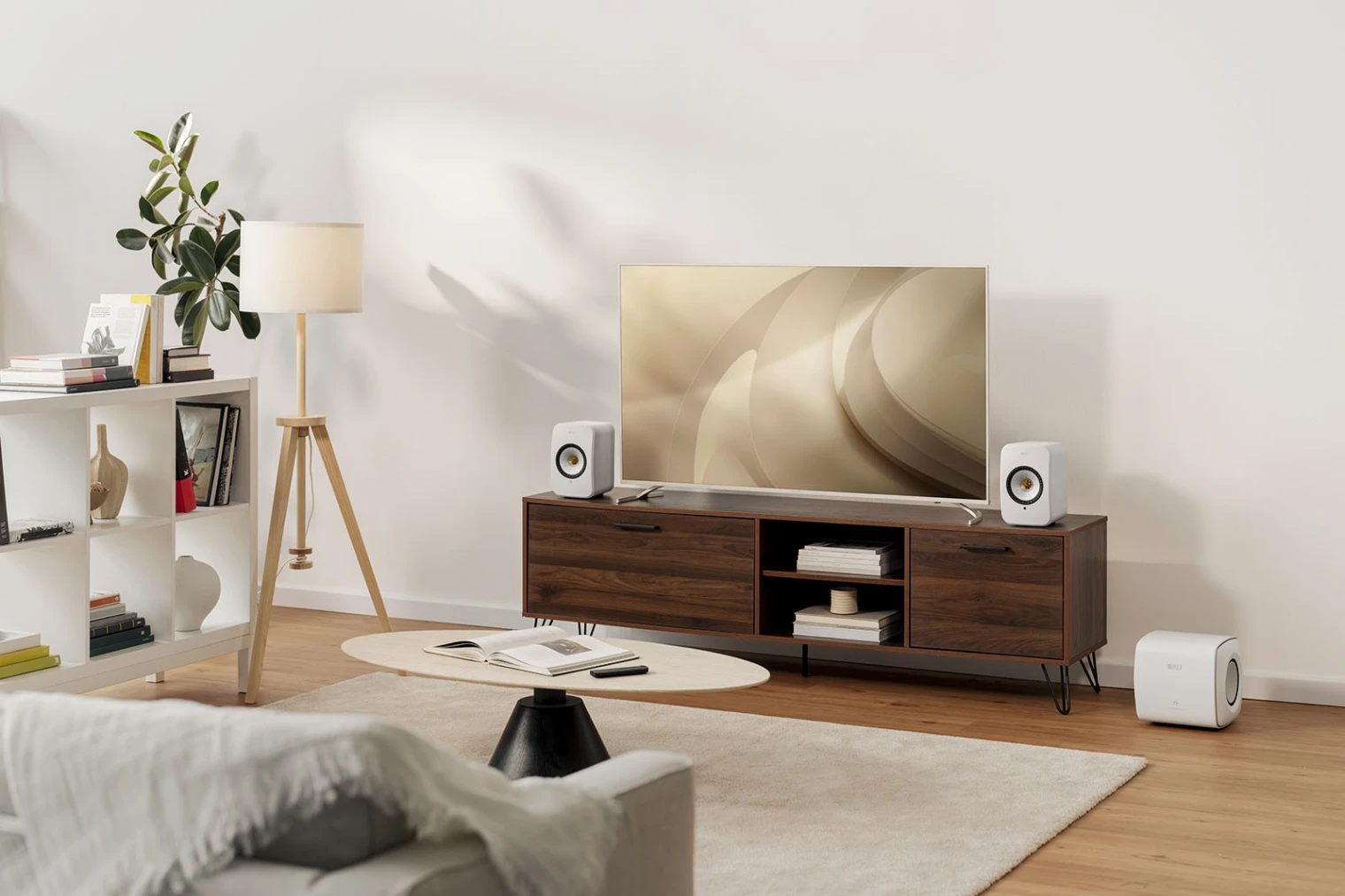 enceintes-kef-lsx-ii-nouveaux-coloris-amber-haze-et-cotton-white