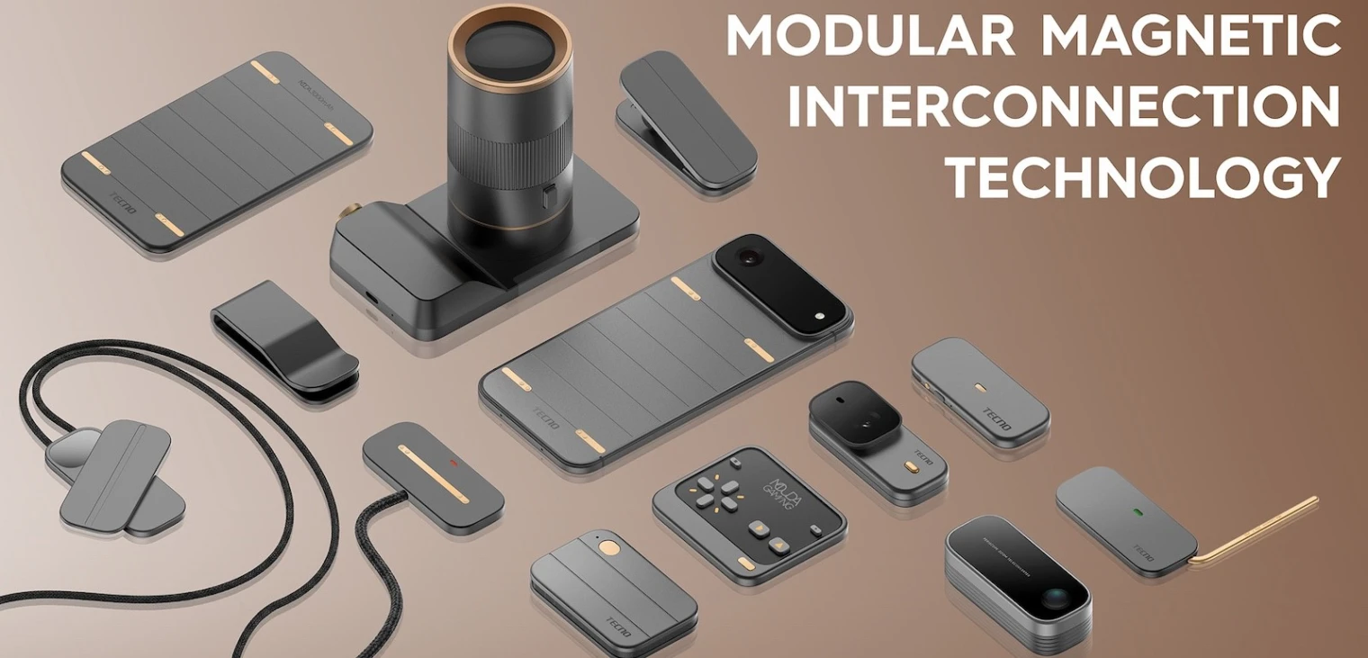 Smartphone Tecno Mobile : 4,9 mm d'épaisseur et modules aimantés !