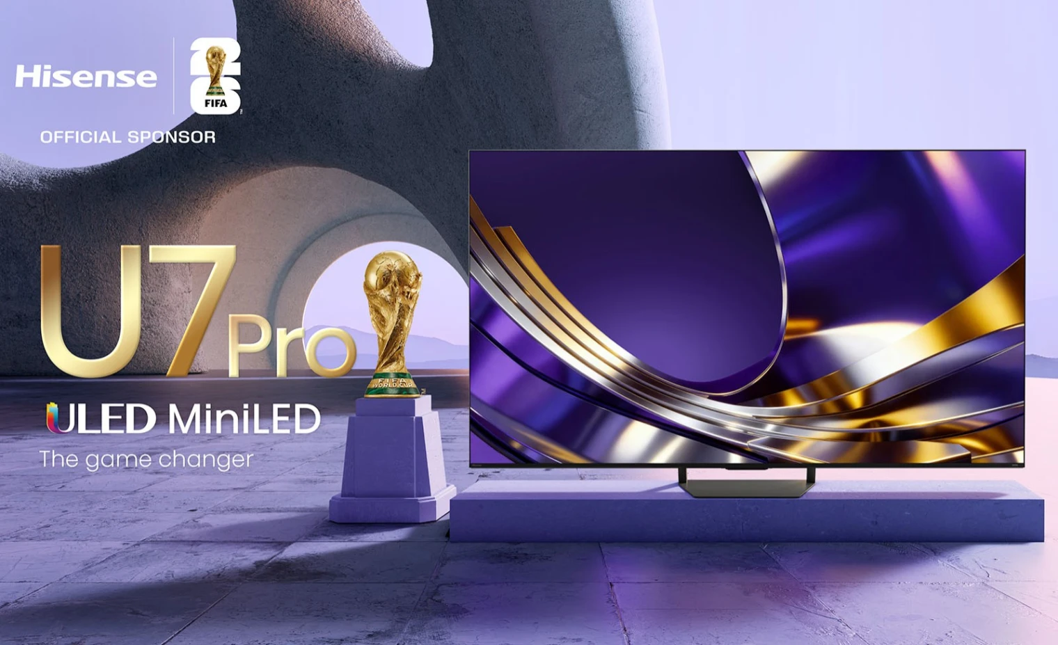 TV Hisense U7S Pro : Mini LED officiel de la Coupe du Monde de Football 2026 (FIFA)