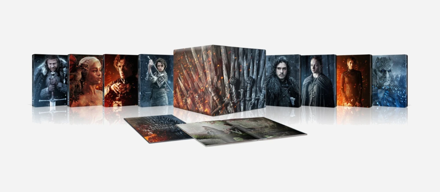 8 boîtes de fer (Steelbook) pour Le trône de fer en 4K