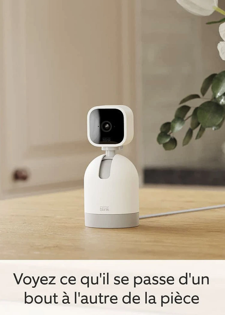 Bons plans > Caméra de surveillance Blink Mini Pan ‑Tilt affiché au prix de 20&nbsp;€, soit ‑50%&nbsp;de&nbsp;remise