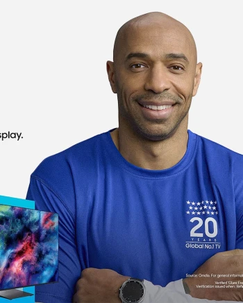 Samsung célèbre 20&nbsp;ans de leadership TV avec Thierry&nbsp;Henry