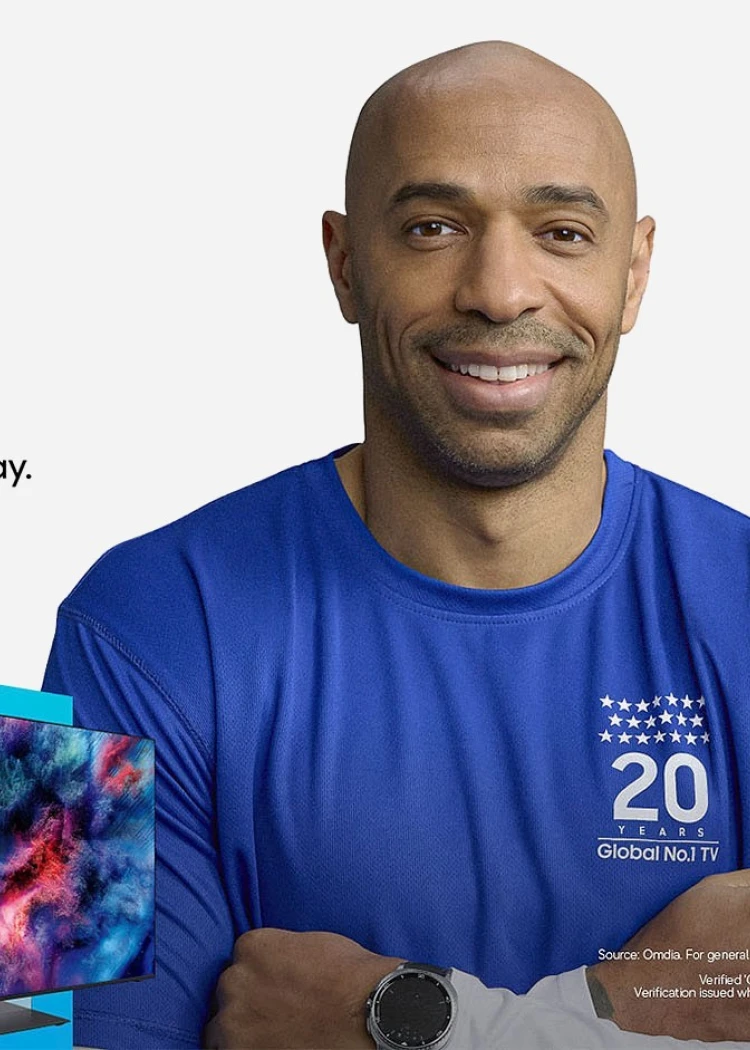 Samsung célèbre 20&nbsp;ans de leadership TV avec Thierry&nbsp;Henry