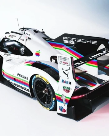Porsche 963 : une livrée Apple arc‑en‑ciel pour célébrer 75&nbsp;ans de Porsche Motorsport et&nbsp;50&nbsp;ans&nbsp;d’Apple