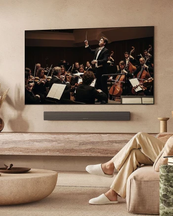 Samsung HW‑QS90H&nbsp;: barre de son 7.1.2, Dolby Atmos, DTS:X, Wi‑Fi, AirPlay&nbsp;2, Bluetooth&nbsp;5.3 et design&nbsp;convertible