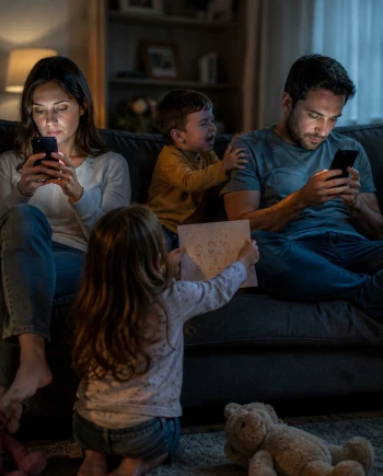 Parents accros au smartphone, danger pour les&nbsp;enfants&nbsp;?