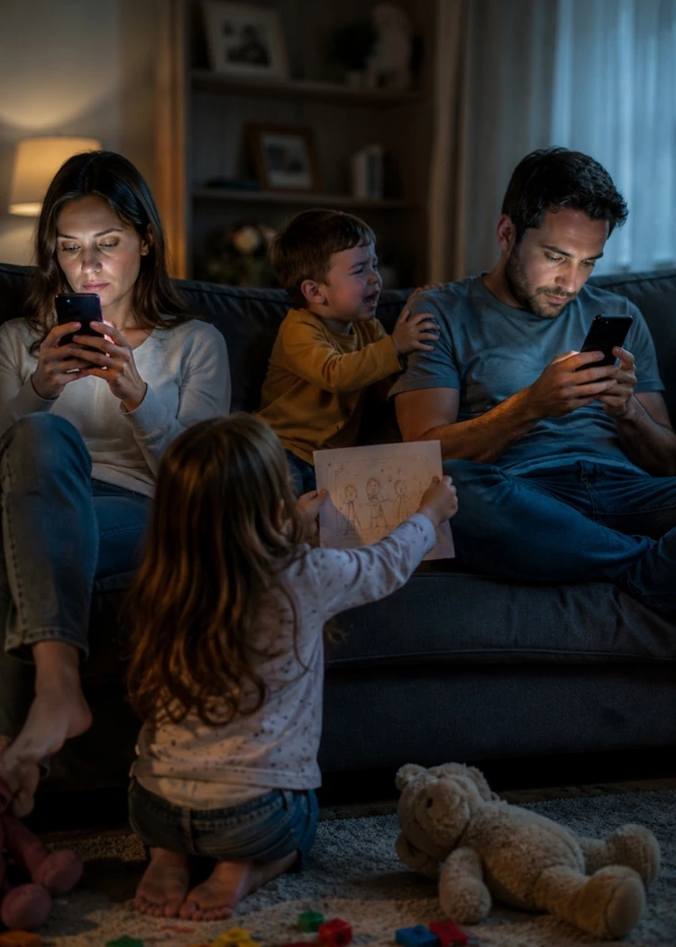 Parents accros au smartphone, danger pour les&nbsp;enfants&nbsp;?