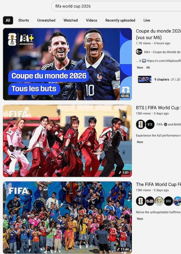 L'hallucinant record d'audience de la Coupe du Monde 2026 sur YouTube (vous faites sûrement partie&nbsp;des&nbsp;statistiques)