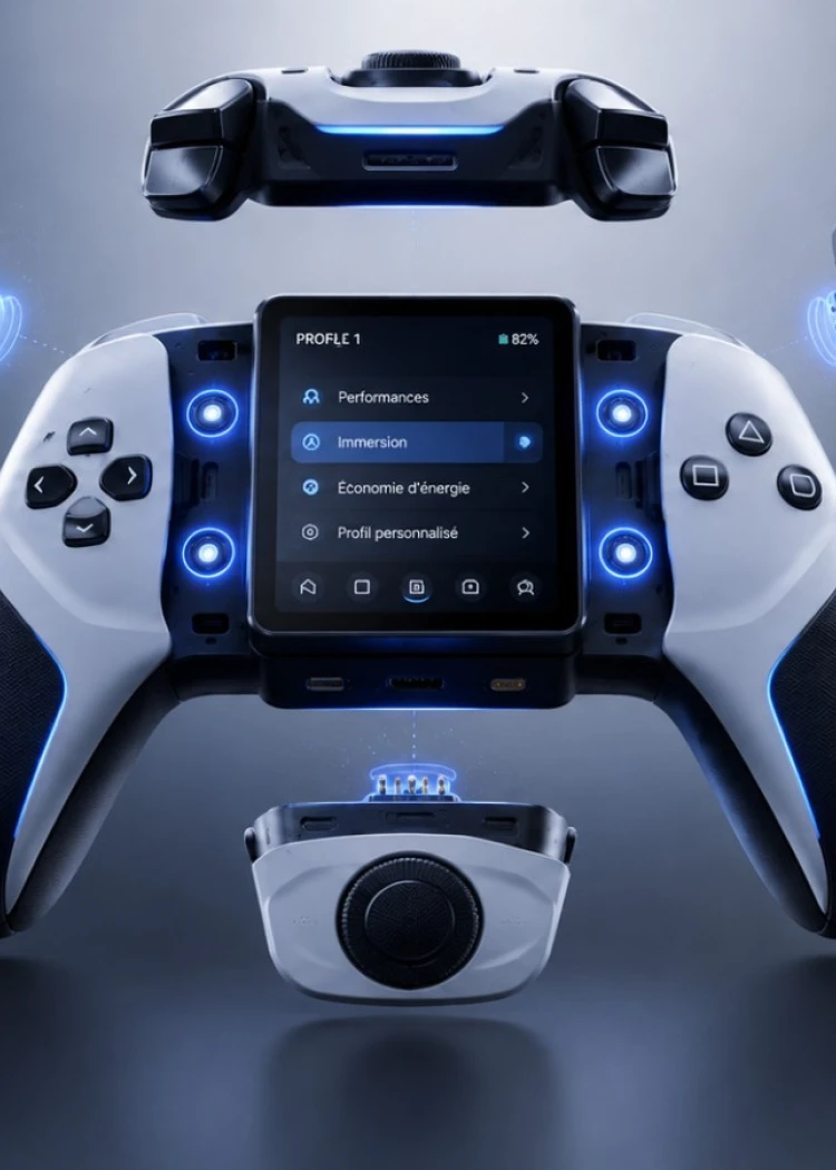Manette PlayStation&nbsp;6&nbsp;: un brevet Sony dévoile un contrôleur modulaire avec écran tactile&nbsp;amovible