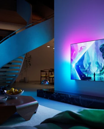 TV Philips OLED801&nbsp;: 55"/65" avec dalle Oled&nbsp;SE 1&nbsp;000&nbsp;nits, Ambilight 3&nbsp;côtés et&nbsp;Titan&nbsp;OS