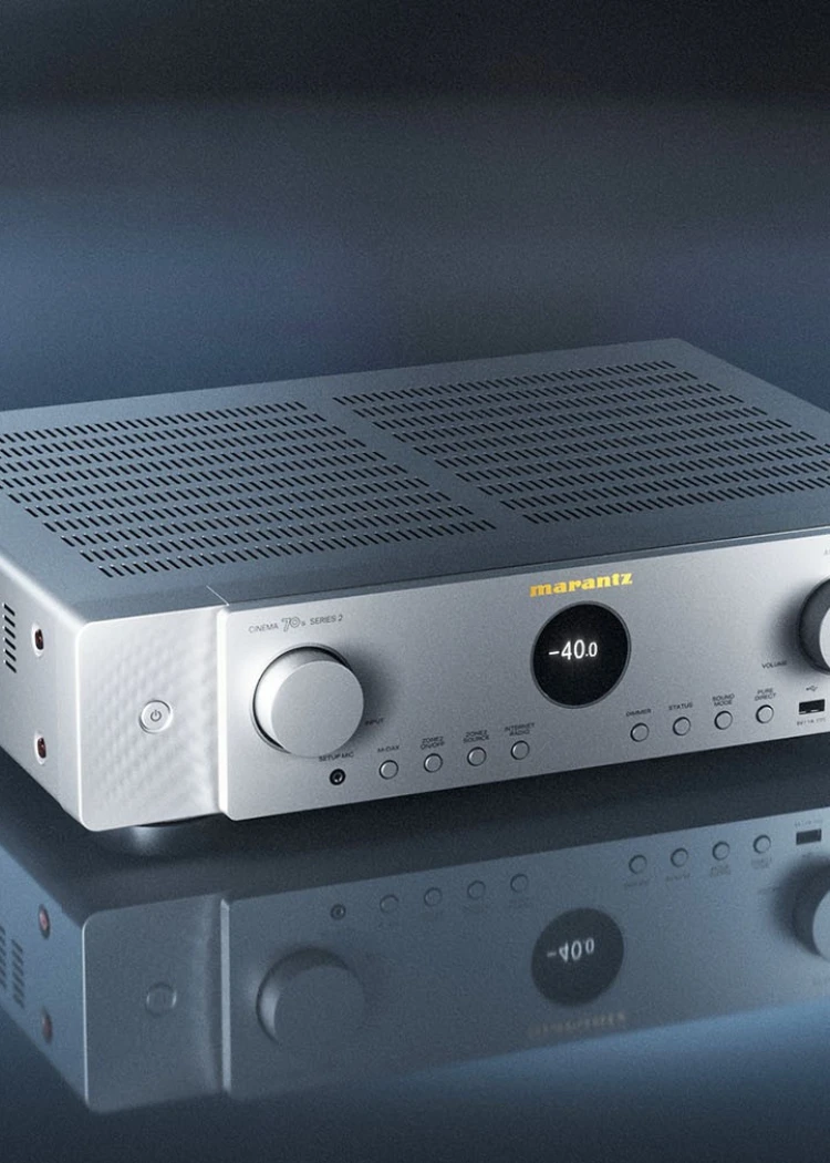 Marantz Cinema 70s Série&nbsp;2&nbsp;: ampli Home Cinéma Slim&nbsp;7.2, 8K et calibrage Dirac&nbsp;Live