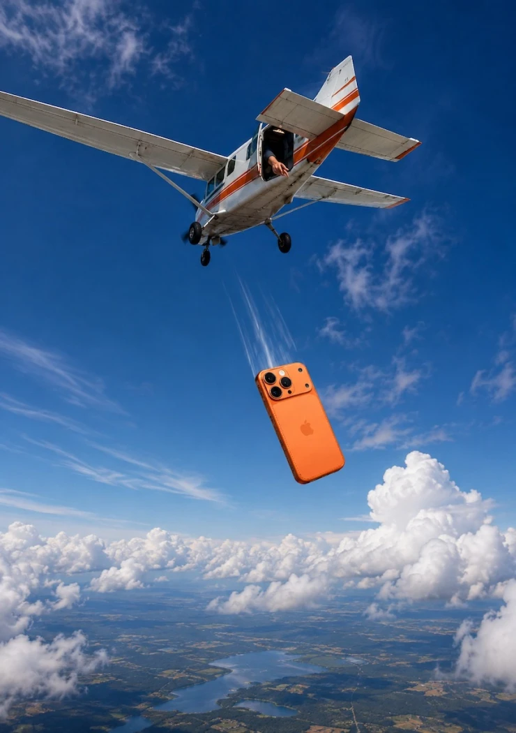 iPhone 17 Pro : il survit miraculeusement à une chute d'un kilomètre depuis un avion