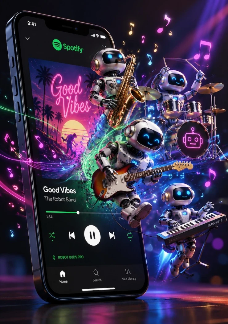Musique générée par IA : comment Spotify va-t-il encadrer les fausses « personnalités » à la rentrée ?