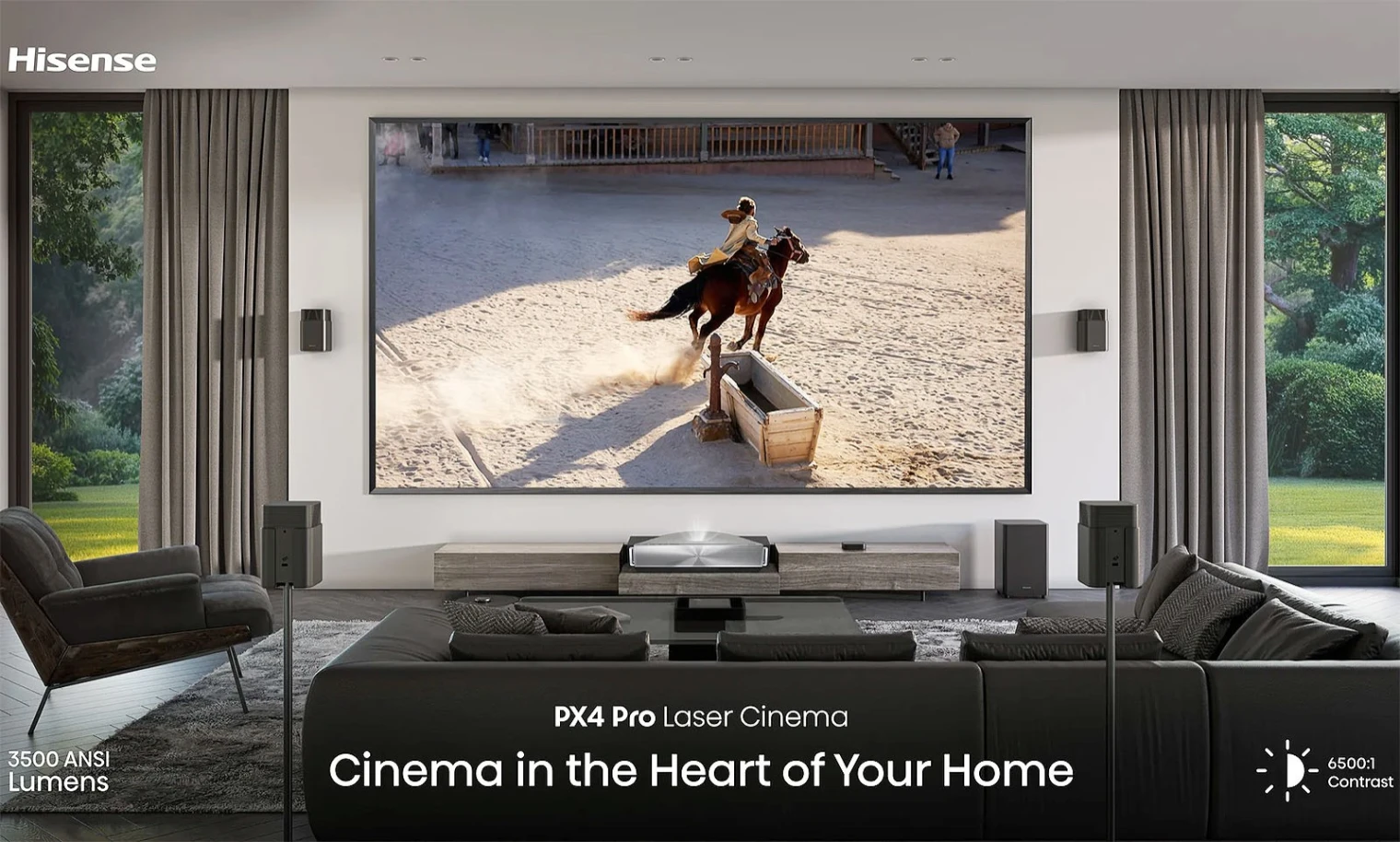 IFA 26 > Hisense PX4-Pro : le vidéoprojecteur ultra-courte focale TriChroma ultime pour le cinéma et le gaming ?