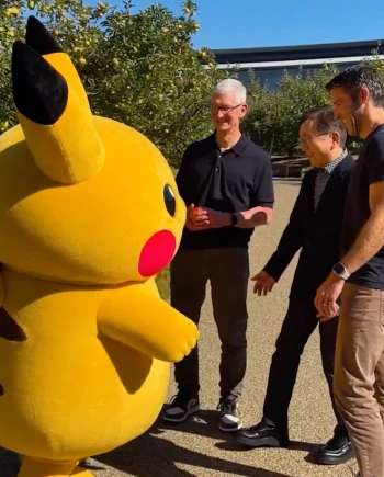 Mais que fait Pikachu avec Tim Cook au&nbsp;QG&nbsp;d’Apple&nbsp;?