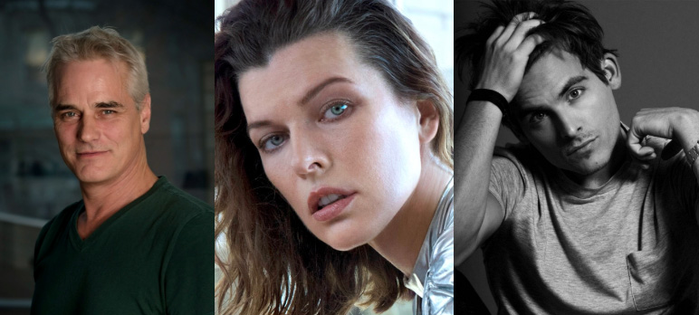 De gauche à droite : Paul Gross, Milla Jovovich et Kevin Zegers