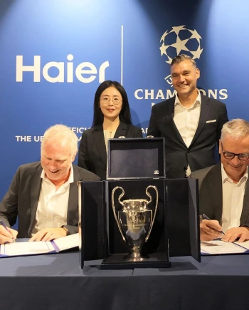 IFA 26 > Haier (TV, électroménager) devient partenaire mondial de la Ligue des Champions de&nbsp;l'UEFA