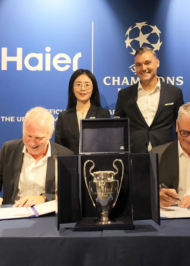 IFA 26 > Haier (TV, électroménager) devient partenaire mondial de la Ligue des Champions de&nbsp;l'UEFA