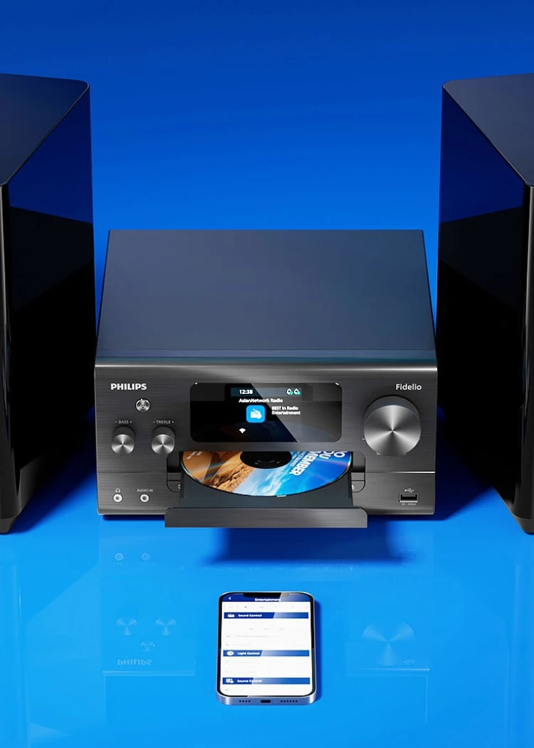 IFA 26 > Philips Fidelio FA7&nbsp;: micro‑chaîne Hi‑Fi connectée et&nbsp;bi‑amplifiée