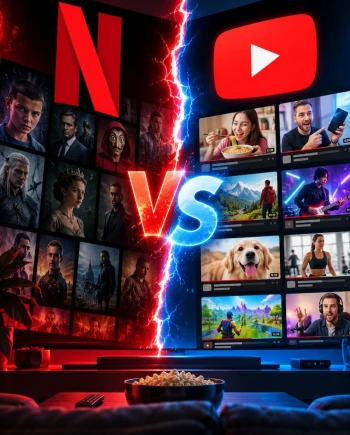 YouTube vs Netflix&nbsp;: qui remporte la bataille du temps de visionnage sur&nbsp;TV&nbsp;?