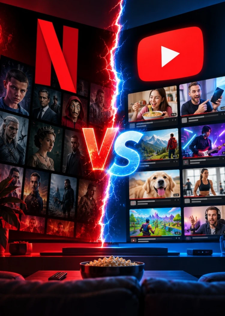 YouTube vs Netflix&nbsp;: qui remporte la bataille du temps de visionnage sur&nbsp;TV&nbsp;?