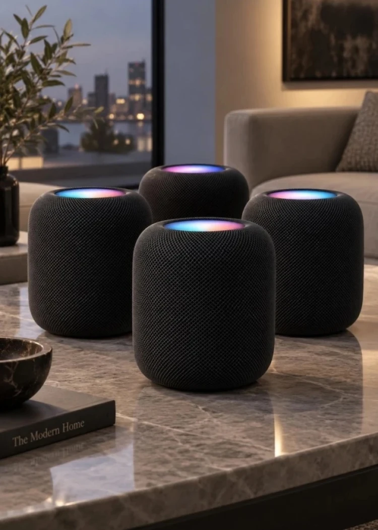 Apple HomePod et Apple TV 4K&nbsp;: nouveaux détails sur un système Home Cinéma sans‑fil à&nbsp;4&nbsp;enceintes