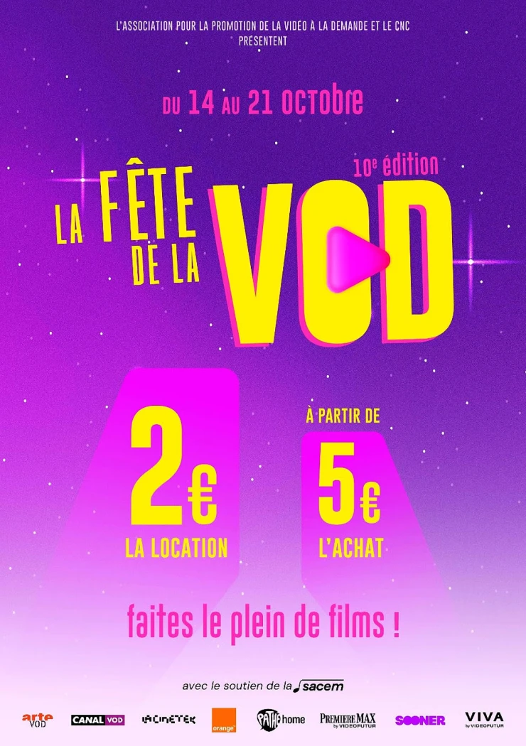 10e Fête de la VOD : plus de 300 films à 2 € la location et 5 € l'achat