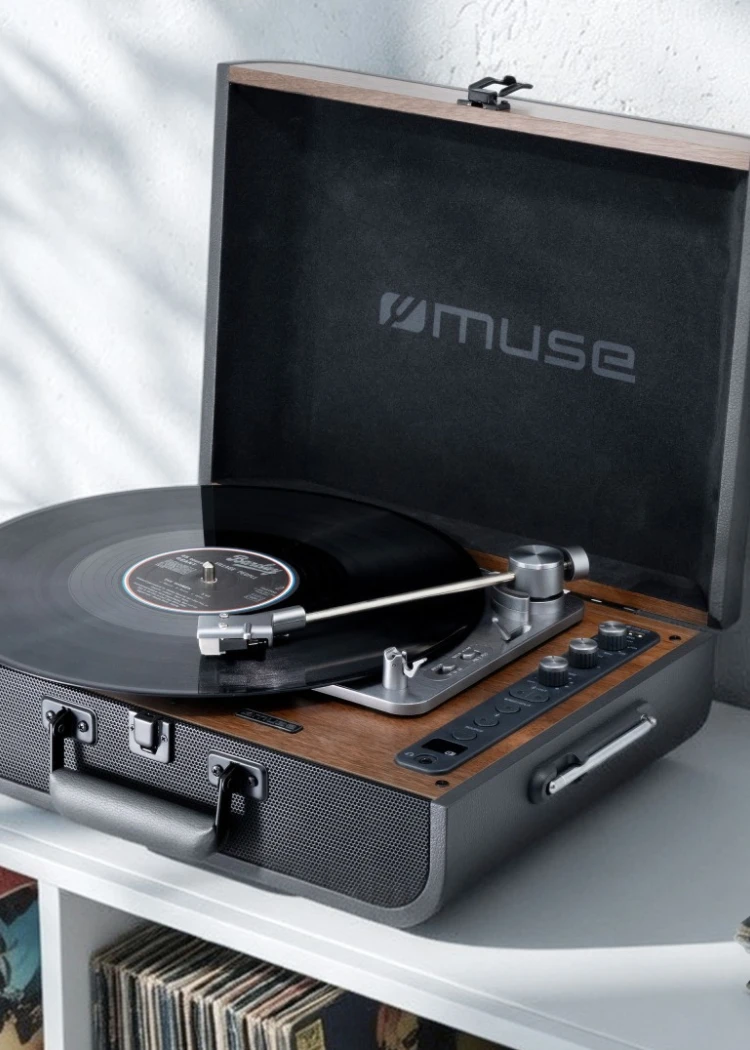 Muse MT-208 AT, platine vinyle valisette nomade avec cellule Audio‑Technica