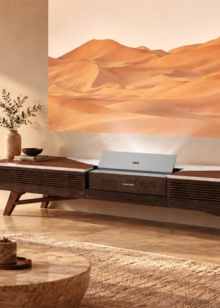 Atelier Éclipse 01&nbsp;: le meuble premium dédié au vidéoprojecteur ultra courte focale Xgimi&nbsp;Aura&nbsp;3